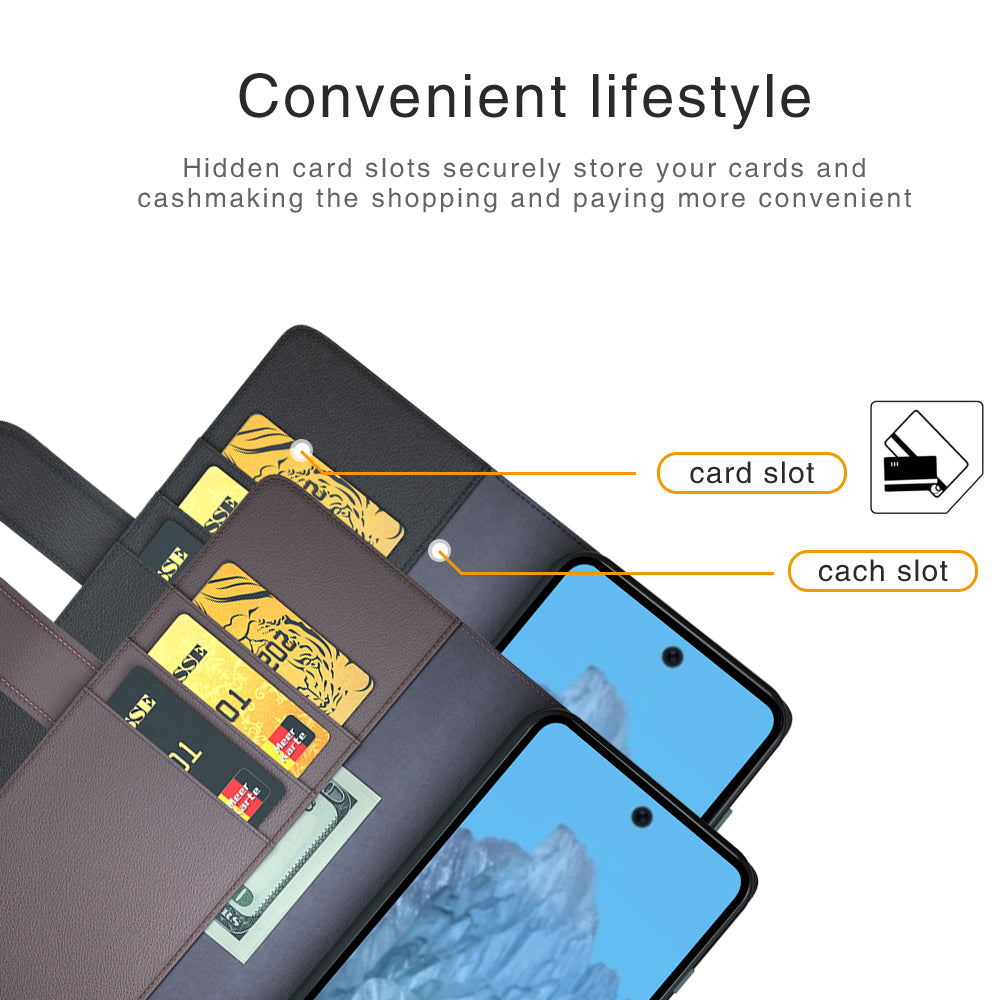 For Google Pixel 9 Phone Case Shockproof Genuine Split Leather Cell Phone Cover For Google Pixel 9 Phone Case Shockproof Genuine Split Leather Cell Phone Cover